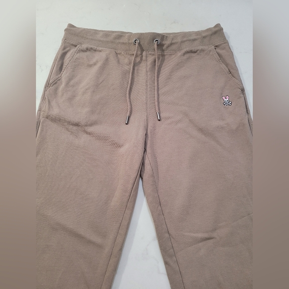 Psycho Bunny Tan Joggers with Iconic Logo - Picture 2 of 7